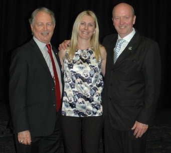 New Senior National Director, Gabby Stumbles with uplines Bronze Presidential Director Chris Gregory and Executive Director Ian Scott