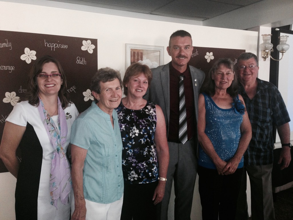 ED Annette Smith, ED Bev Walker, ND Irene Fraser, ED Chris Smith, ED's Estelle and Noel Young