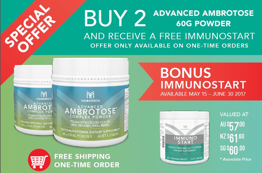 Special Offer! Buy 2 Ambrotose 60g and Receive a FREE Immunostart
